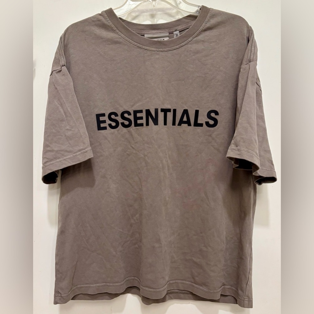 Fear Of God Essentials 100% Heavy Grade cotton T- Shirt in Taupe Color Size Med.